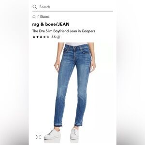 Rag & Bone Dre Jeans Size 29
